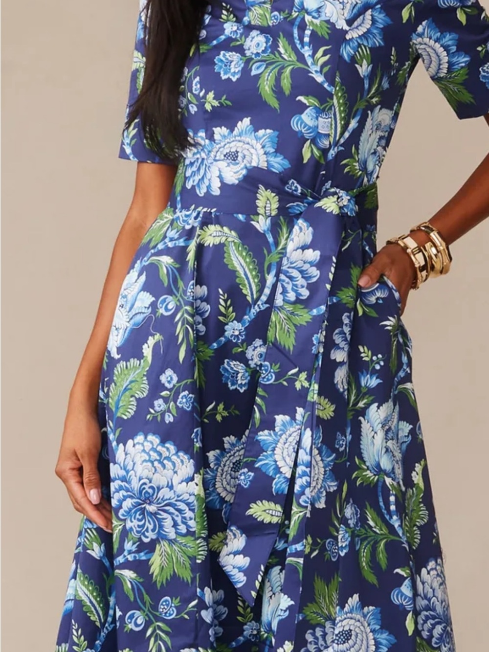 J. McLaughlin Lily Dress in Cerulean Garden - Picture 8 of 8